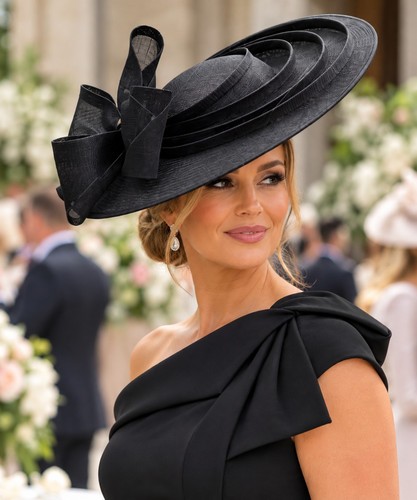 Ladies black hatinator wedding - black,